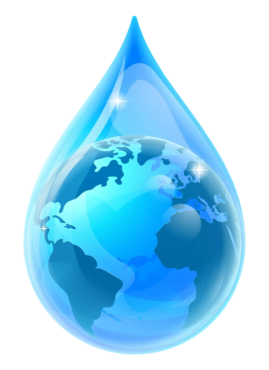 A picture of the earth in water.