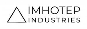 A black and white image of the logo for simhouse industries.