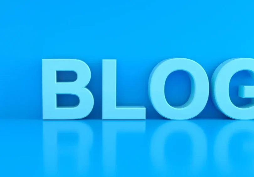 A blue background with the word " blog ".